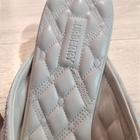 Burberry EKD Embroidered Quilted Mules New In Box , Dust bag With COA - Picture 5 of 11